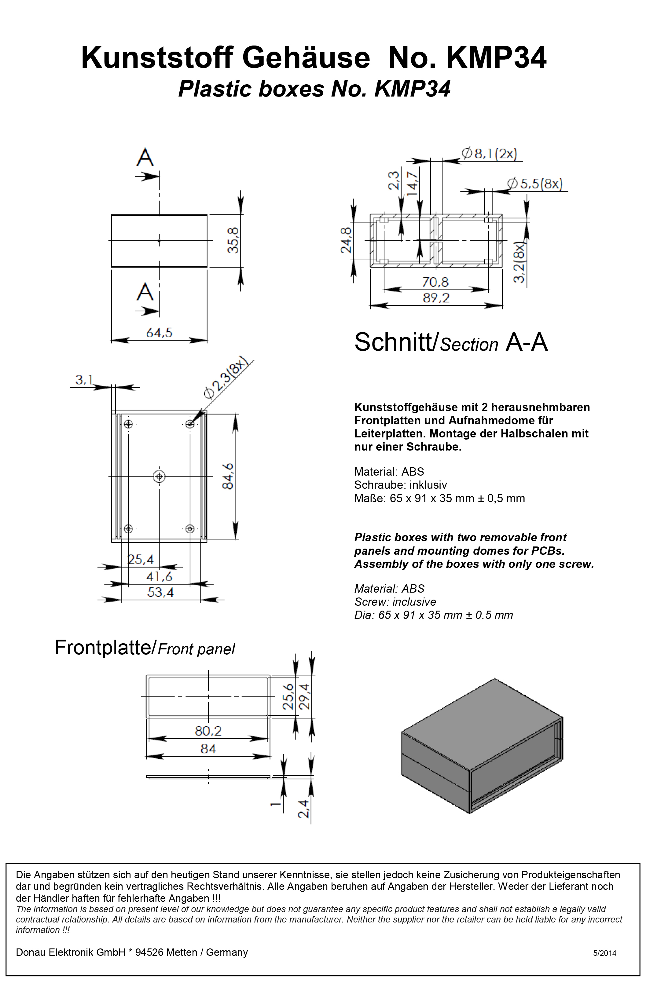 KMP KUNSTSTOFF GEHÄU