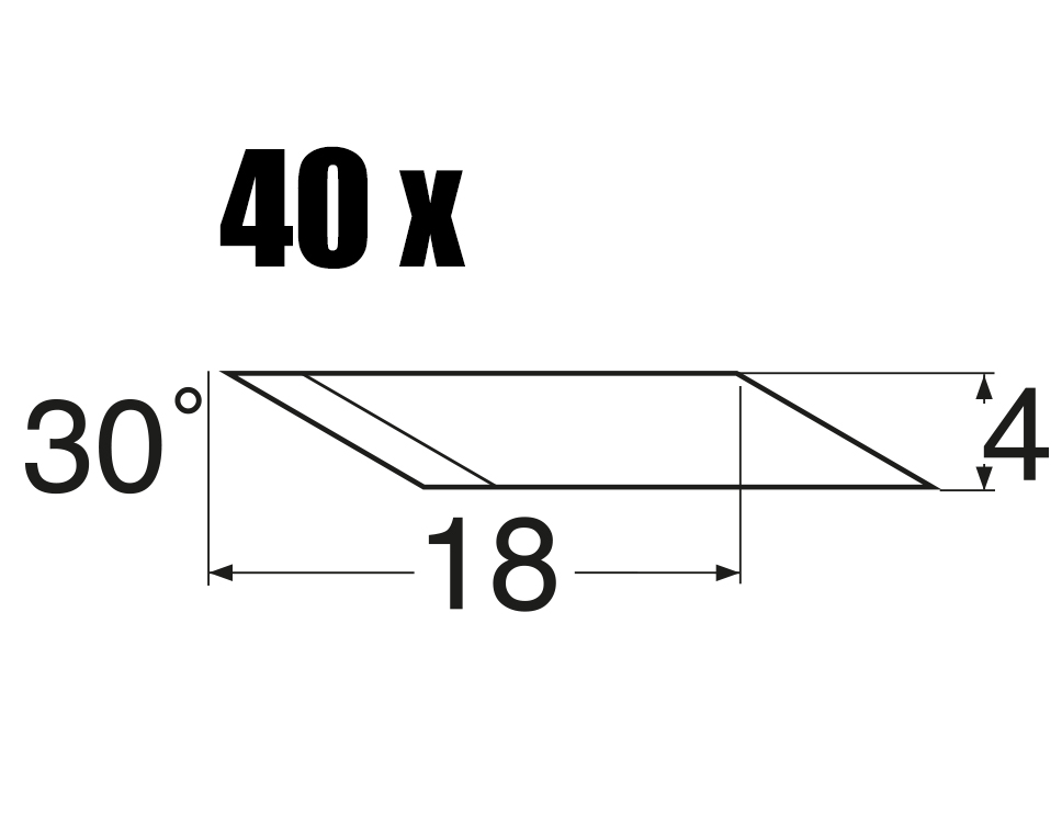 40 ERSATZMESSER 30° 